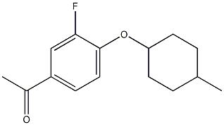 1-{3-fluoro-4-[(4-methylcyclohexyl)oxy]phenyl}ethan-1-one Struktur