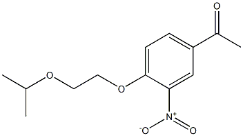 1-{3-nitro-4-[2-(propan-2-yloxy)ethoxy]phenyl}ethan-1-one Struktur