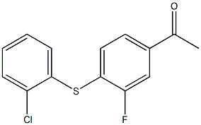 1-{4-[(2-chlorophenyl)sulfanyl]-3-fluorophenyl}ethan-1-one Struktur