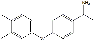 1-{4-[(3,4-dimethylphenyl)sulfanyl]phenyl}ethan-1-amine Struktur