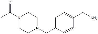 1-{4-[(4-acetylpiperazin-1-yl)methyl]phenyl}methanamine Struktur