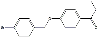 1-{4-[(4-bromophenyl)methoxy]phenyl}propan-1-one Struktur