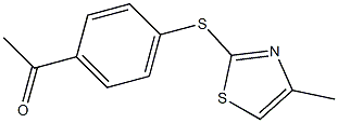 1-{4-[(4-methyl-1,3-thiazol-2-yl)sulfanyl]phenyl}ethan-1-one Struktur