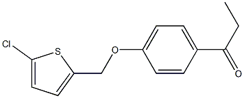 1-{4-[(5-chlorothiophen-2-yl)methoxy]phenyl}propan-1-one Struktur