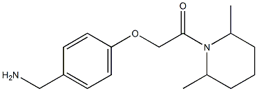 1-{4-[2-(2,6-dimethylpiperidin-1-yl)-2-oxoethoxy]phenyl}methanamine Struktur