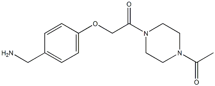 1-{4-[2-(4-acetylpiperazin-1-yl)-2-oxoethoxy]phenyl}methanamine Struktur