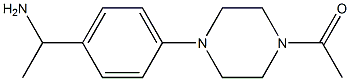 1-{4-[4-(1-aminoethyl)phenyl]piperazin-1-yl}ethan-1-one Struktur