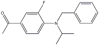 1-{4-[benzyl(propan-2-yl)amino]-3-fluorophenyl}ethan-1-one Struktur