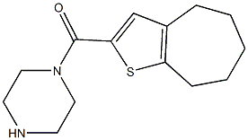 1-{4H,5H,6H,7H,8H-cyclohepta[b]thiophen-2-ylcarbonyl}piperazine Struktur