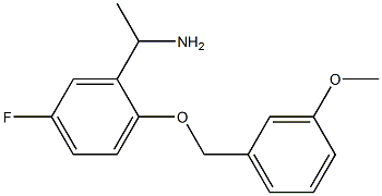 1-{5-fluoro-2-[(3-methoxyphenyl)methoxy]phenyl}ethan-1-amine Struktur