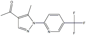 1-{5-methyl-1-[5-(trifluoromethyl)pyridin-2-yl]-1H-pyrazol-4-yl}ethan-1-one Struktur