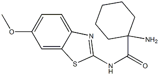 1-amino-N-(6-methoxy-1,3-benzothiazol-2-yl)cyclohexane-1-carboxamide Struktur