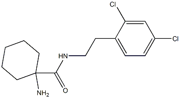 1-amino-N-[2-(2,4-dichlorophenyl)ethyl]cyclohexane-1-carboxamide Struktur