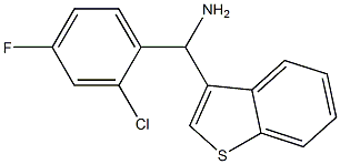 1-benzothiophen-3-yl(2-chloro-4-fluorophenyl)methanamine Struktur