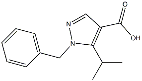 1-benzyl-5-(propan-2-yl)-1H-pyrazole-4-carboxylic acid Struktur