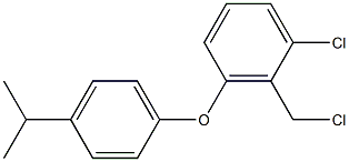 1-chloro-2-(chloromethyl)-3-[4-(propan-2-yl)phenoxy]benzene Struktur