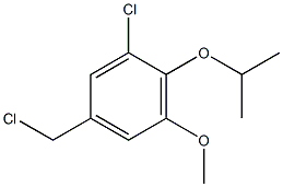 1-chloro-5-(chloromethyl)-3-methoxy-2-(propan-2-yloxy)benzene Struktur