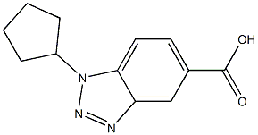 1-cyclopentyl-1H-1,2,3-benzotriazole-5-carboxylic acid Struktur