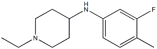 1-ethyl-N-(3-fluoro-4-methylphenyl)piperidin-4-amine Struktur