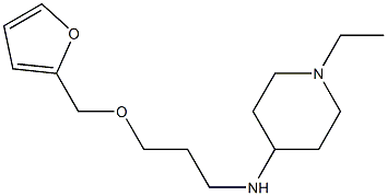 1-ethyl-N-[3-(furan-2-ylmethoxy)propyl]piperidin-4-amine Struktur