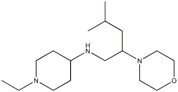 1-ethyl-N-[4-methyl-2-(morpholin-4-yl)pentyl]piperidin-4-amine Struktur