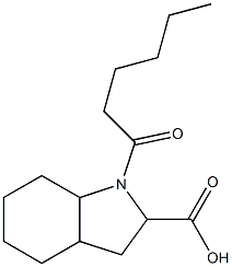 1-hexanoyl-octahydro-1H-indole-2-carboxylic acid Struktur