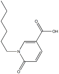 1-hexyl-6-oxo-1,6-dihydropyridine-3-carboxylic acid Struktur