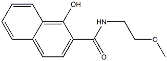 1-hydroxy-N-(2-methoxyethyl)naphthalene-2-carboxamide Struktur