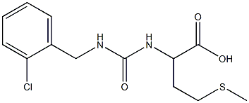 2-({[(2-chlorophenyl)methyl]carbamoyl}amino)-4-(methylsulfanyl)butanoic acid Struktur