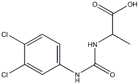 2-({[(3,4-dichlorophenyl)amino]carbonyl}amino)propanoic acid Struktur