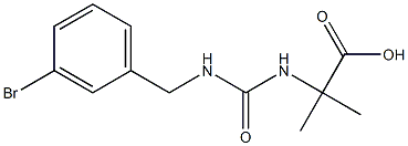 2-({[(3-bromobenzyl)amino]carbonyl}amino)-2-methylpropanoic acid Struktur