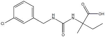 2-({[(3-chlorophenyl)methyl]carbamoyl}amino)-2-methylbutanoic acid Struktur