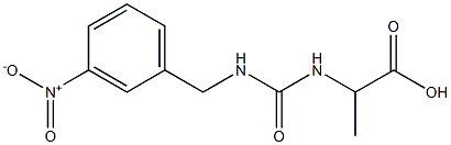 2-({[(3-nitrophenyl)methyl]carbamoyl}amino)propanoic acid Struktur