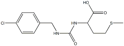 2-({[(4-chlorophenyl)methyl]carbamoyl}amino)-4-(methylsulfanyl)butanoic acid Struktur