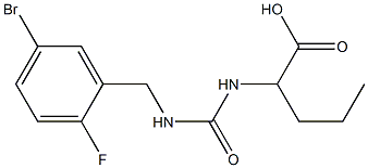 2-({[(5-bromo-2-fluorophenyl)methyl]carbamoyl}amino)pentanoic acid Struktur