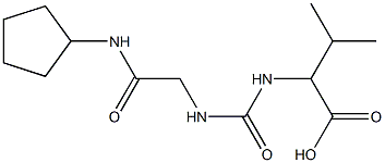 2-({[(cyclopentylcarbamoyl)methyl]carbamoyl}amino)-3-methylbutanoic acid Struktur