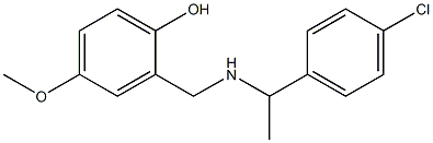 2-({[1-(4-chlorophenyl)ethyl]amino}methyl)-4-methoxyphenol Struktur