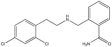 2-({[2-(2,4-dichlorophenyl)ethyl]amino}methyl)benzamide Struktur