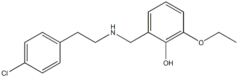 2-({[2-(4-chlorophenyl)ethyl]amino}methyl)-6-ethoxyphenol Struktur