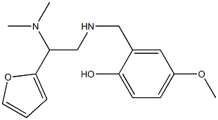 2-({[2-(dimethylamino)-2-(furan-2-yl)ethyl]amino}methyl)-4-methoxyphenol Struktur