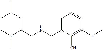 2-({[2-(dimethylamino)-4-methylpentyl]amino}methyl)-6-methoxyphenol Struktur