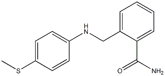 2-({[4-(methylsulfanyl)phenyl]amino}methyl)benzamide Struktur