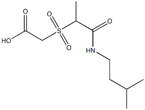 2-({1-[(3-methylbutyl)carbamoyl]ethane}sulfonyl)acetic acid Struktur