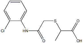 2-({2-[(2-chlorophenyl)amino]-2-oxoethyl}thio)propanoic acid Struktur