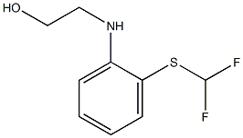 2-({2-[(difluoromethyl)sulfanyl]phenyl}amino)ethan-1-ol Struktur