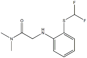 2-({2-[(difluoromethyl)sulfanyl]phenyl}amino)-N,N-dimethylacetamide Struktur