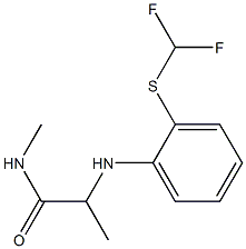 2-({2-[(difluoromethyl)sulfanyl]phenyl}amino)-N-methylpropanamide Struktur