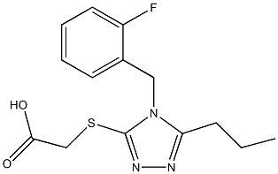 2-({4-[(2-fluorophenyl)methyl]-5-propyl-4H-1,2,4-triazol-3-yl}sulfanyl)acetic acid Struktur