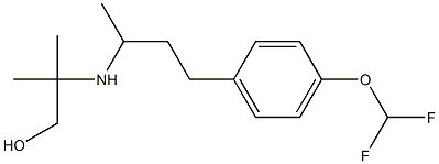 2-({4-[4-(difluoromethoxy)phenyl]butan-2-yl}amino)-2-methylpropan-1-ol Struktur