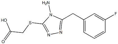 2-({4-amino-5-[(3-fluorophenyl)methyl]-4H-1,2,4-triazol-3-yl}sulfanyl)acetic acid Struktur